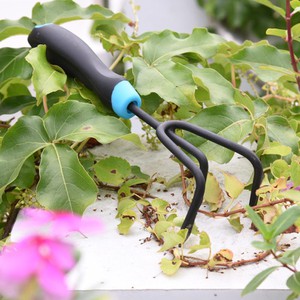 TPR handle Black Carbon steel hand cultivator TPR handle Black Carbon steel hand cultivator