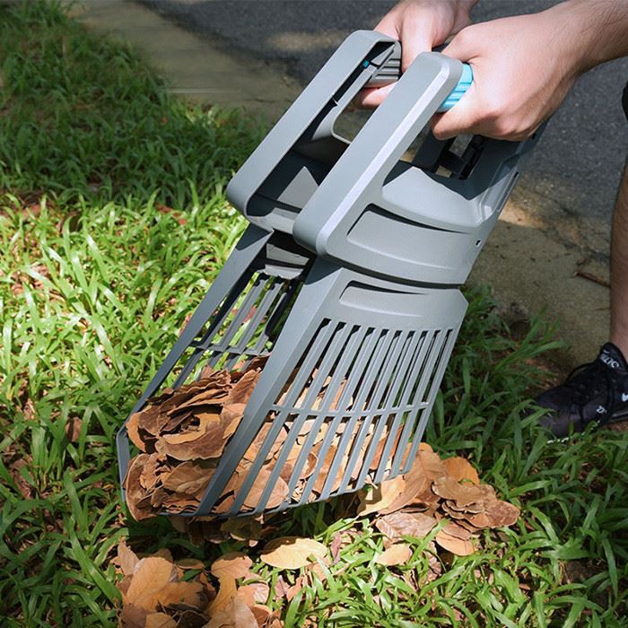 plastic garden lawn rake grabber